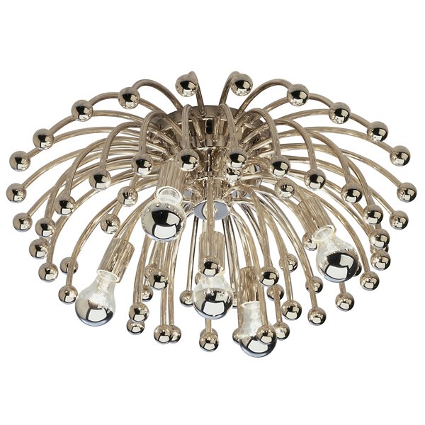 Robert Abbey Anemone Flushmount/Wall Light - Color: Nickel - Size: Large - 