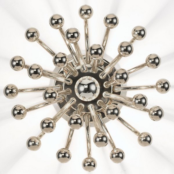 Robert Abbey Anemone Flushmount/Wall Light - Color: Nickel - Size: Small - 