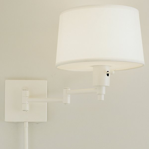 Robert Abbey Real Simple Swingarm Wall Sconce - Color: White - 1806