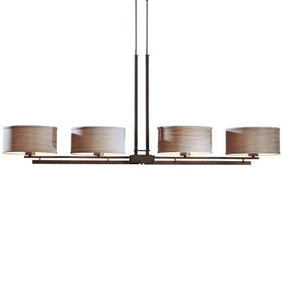 Hubbardton Forge Trestle Adjustable Linear Chandelier Light with Shade Opti