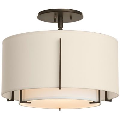 Hubbardton Forge Exos Double Shade Semi-Flushmount Light Small - Size: 1 li