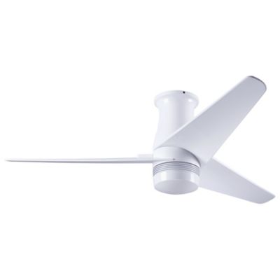 Modern Fan Company Velo DC Flushmount Ceiling Fan - Color: White - Blade Co