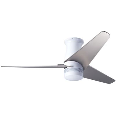 Modern Fan Company Velo DC Flushmount Ceiling Fan in White, 3 Blades