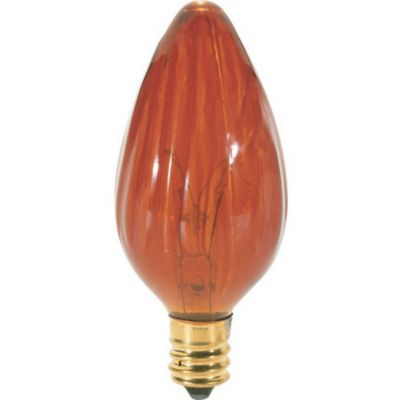25W 120V F10 E12 Amber Flame Bulb by Satco Lighting S3374