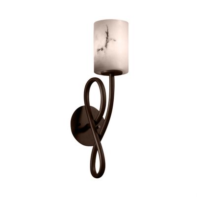 Justice Design Group LumenAria Capellini Cylinder Wall Sconce - Color: Crea