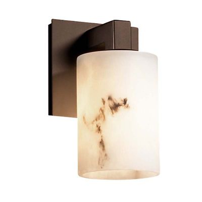 Justice Design Group LumenAria Modular Cylinder Wall Sconce - Color: Cream 