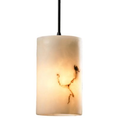 Justice Design Group LumenAria Cylinder Mini Pendant Light - Color: Cream -