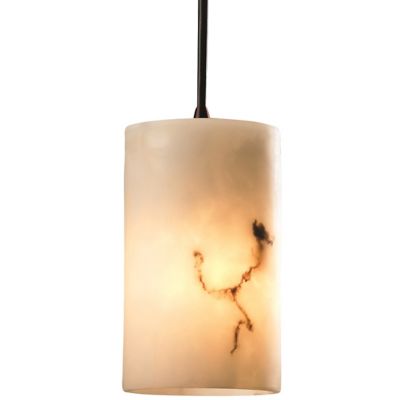 Justice Design Group LumenAria Cylinder Mini Pendant Light - Color: Cream -