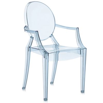 Kartell Lou Lou Ghost Childs Armchair - Color: Blue - G2853/Y5