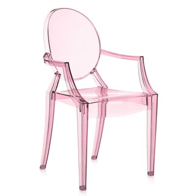 Kartell Lou Lou Ghost Childs Armchair - Color: Pink - G2853/Y2