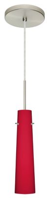 Besa Lighting Camino Mini Pendant Light - Color: Red - 1BT-5674RM-SN