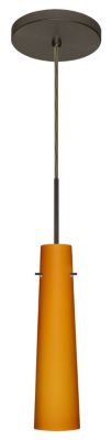 Besa Lighting Camino Mini Pendant Light - Color: Amber - 1BT-567480-BR