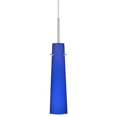 Besa Lighting Camino Mini Pendant Light - Color: Blue - 1BT-5674CM-SN