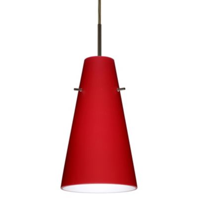 Besa Lighting Cierro Pendant Light - Color: Red - 1JT-4124RM-BR