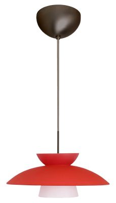 Besa Lighting Trilo 15 Pendant Light - Color: Red - 1JT-451331-BR