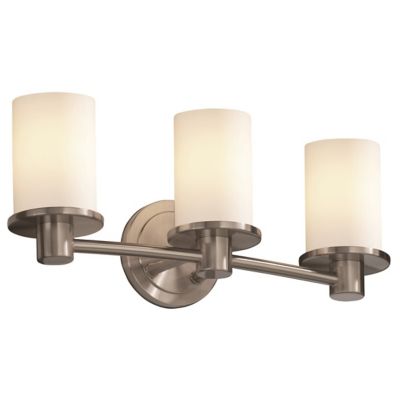 Justice Design Group Fusion Rondo Vanity Light - Color: White - Size: 3 lig