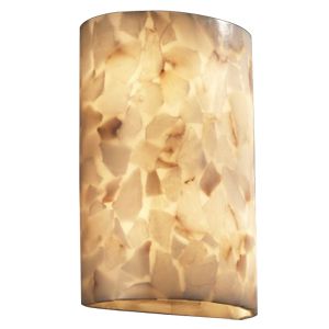 Justice Design Group Alabaster Rocks Cylinder Wall Sconce - Color: Amber - 