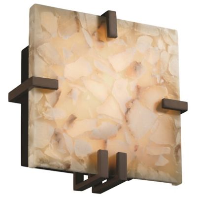 Alabaster Rocks! Clips Square Wall Sconce