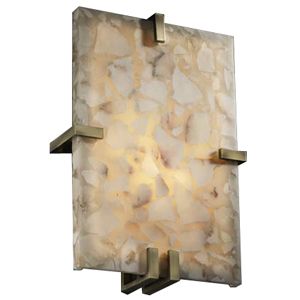 Alabaster Rocks! Clips Rectangle Wall Sconce