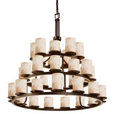 Alabaster Rocks! 3-Tier Ring Chandelier