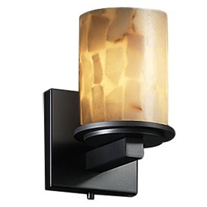 Justice Design Group Alabaster Rocks Dakota Wall Sconce - Color: Amber - AL