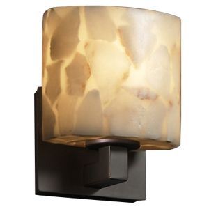 Justice Design Group Alabaster Rocks Modular ADA Wall Sconce - Color: Amber