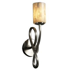 Justice Design Group Alabaster Rocks Capellini Wall Sconce - Color: Amber -