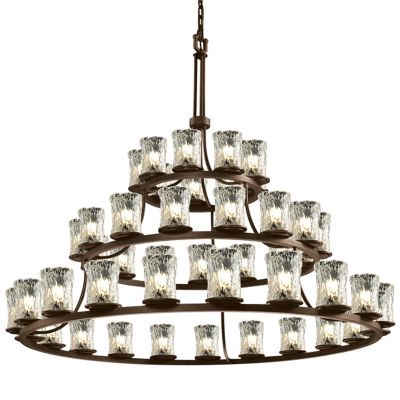 Justice Design Group Veneto Luce Dakota 3-Tier Chandelier - Color: White - 