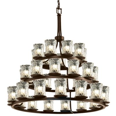 Justice Design Group Veneto Luce Dakota 3-Tier Chandelier - Color: White - 