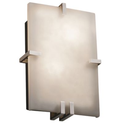 Justice Design Group Clouds Clips Rectangle Wall Sconce - Color: Beige - CL