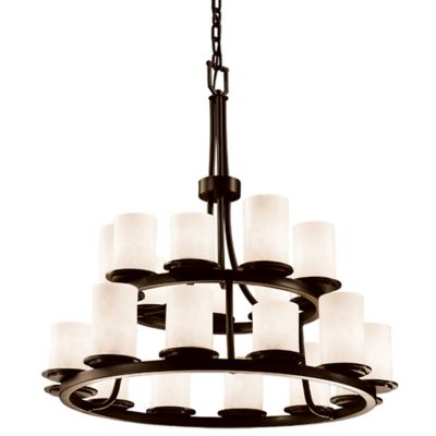 Justice Design Group Clouds Dakota 2-Tier Ring Chandelier - Color: Beige - 