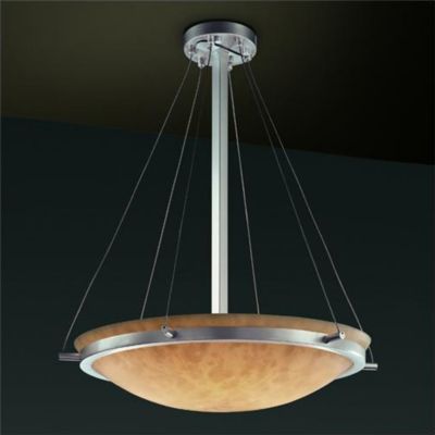 Justice Design Group Clouds Bowl Suspension Light with Ring-Small - Color: