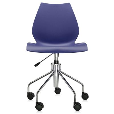Kartell Maui Swivel Chair Height-Adjustable - Color: Blue - 2878/3M