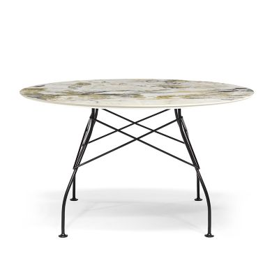 Kartell Glossy Round Table - Color: Cream - 4578/MS