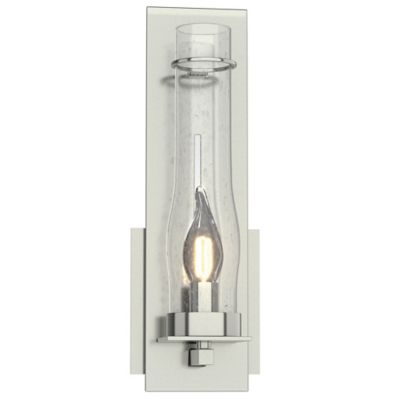 Hubbardton Forge New Town Wall Sconce with Seedy Hurricane Clear Glass - Co