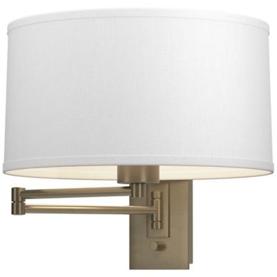 Hubbardton Forge Simple Swingarm Wall Sconce - Color: White - Size: 1 light