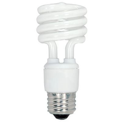13W 120V T2 E26 Mini Spiral CFL Bulb by Bulbrite 509015