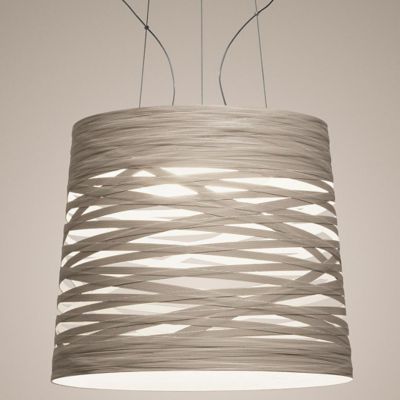 Foscarini Tress Drum Suspension Light - Color: Grey - FN182007S2_25_U