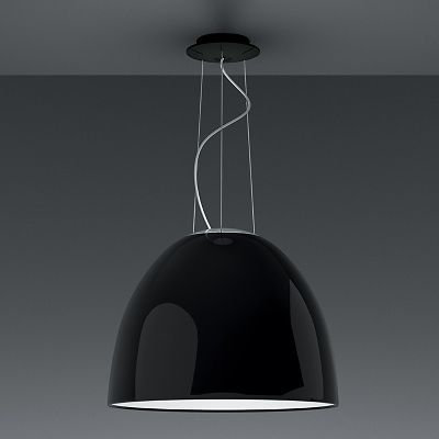 Artemide Nur Mini Gloss Pendant Light - Color: Black - USC-A244918