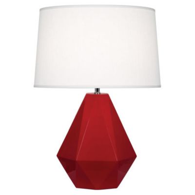 Robert Abbey Delta Table Lamp - Color: Red - Size: 1 light - RR930