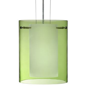 Besa Lighting Pahu Pendant Light - Color: Green - Size: Small - 1KG-L00607-