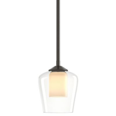 Hubbardton Forge Simple Adjustable Pendant Light with Double Glass - Color: