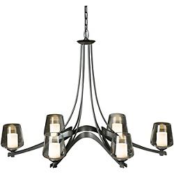 Ribbon Oval Chandelier with Clear Glass