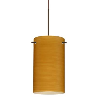 Besa Lighting Stilo 7 Pendant Light - Color: Amber - 1BT-4404OK-BR