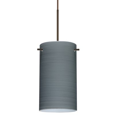 Besa Lighting Stilo 7 Pendant Light - Color: Grey - 1BT-4404TN-BR