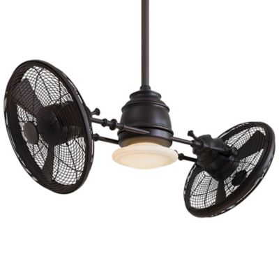 Minka Aire Vintage Gyro Ceiling Fan - Color: Amber - Blade Color: Kocoa - F