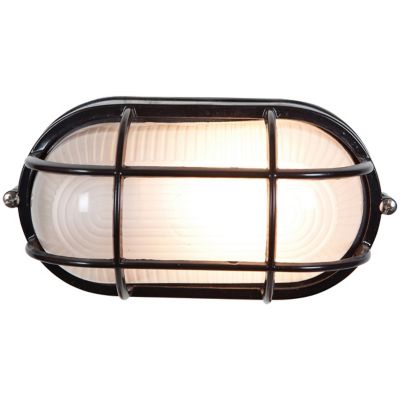 Access Lighting Nauticus Oval Wall/Flushmount Light - Color: Black - Size: 