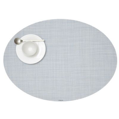 Chilewich Mini Basketweave Oval Placemat - Color: Blue - 100130-035