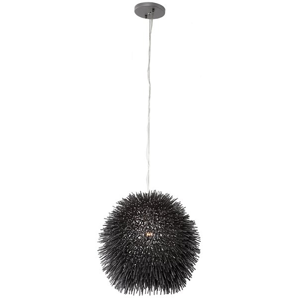 Varaluz Urchin Mini Pendant Light - Color: Black - Size: 1 light - 169M01BL
