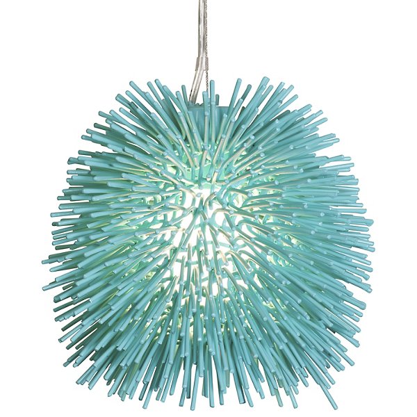 Varaluz Urchin Mini Pendant Light - Color: Blue-Green - Size: 1 light - 169